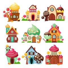 Candy Houses Icon Set