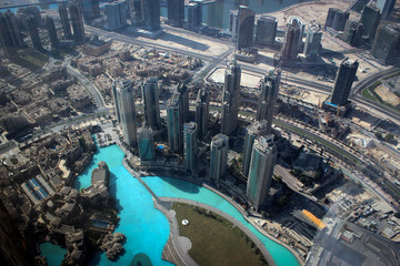 Panorama of the city of Dubai, United Arab Emirates
