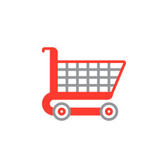 Shopping cart icon vector, filled flat sign, solid colorful pictogram isolated on white, logo illustration