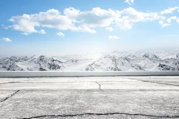 Foto auf Leinwand Winterhintergrund mit freiem Platz für Ihre Dekoration © magdal3na
