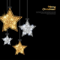 Silver and Gold Hanging Stars