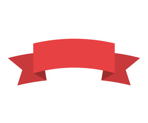 red label with ribbon on gradient vector illustration
