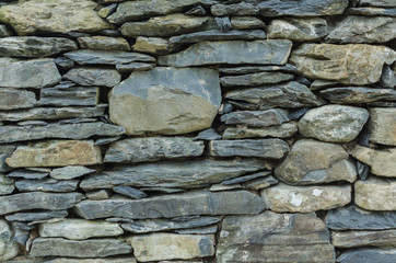 Detail of a Cumbrian dry stone wall suitable for a background or texture