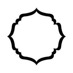 black silhouette heraldic decorative frame vector illustration