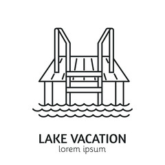 Modern Line Style Sauna Logotype Template.