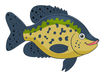 Cartoon black crappie