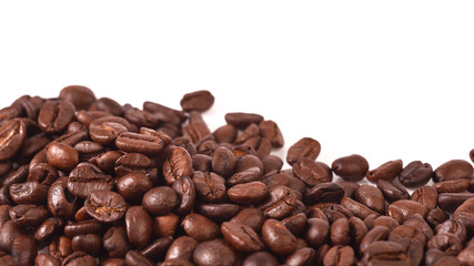 Coffee beans isolated on white background