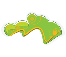 The colourful isolated banner