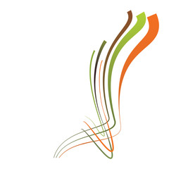 Abstract background with multicolored bent lines. Vector illustr