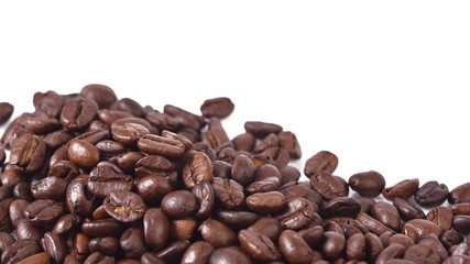 Coffee beans isolated on white background