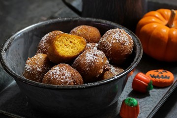 Homemade pumpkin fritters