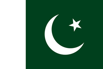 Official vector flag of Pakistan . Islamic Republic of Pakistan .