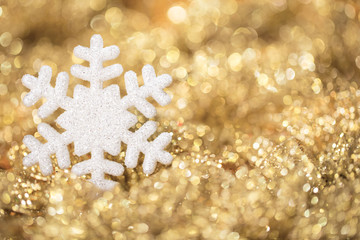 Snowflake Gold Lights, Golden Christmas Snow Flake Sparkles Deco