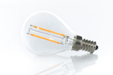 LED Light Bulb on White background