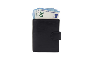 Wallet with euro currency