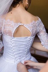 Fototapeta na wymiar bride in corset