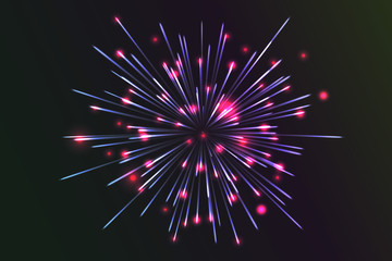 Fototapeta premium Glowing collection. Firework.