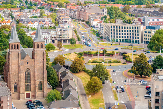 Aerial view of the Dutch city of Arnhem