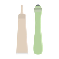 Skin care products. Cream for eyes. Vector illustration.