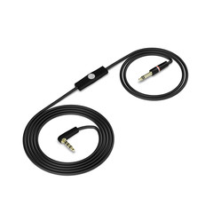 Black headphones cable isolated on white background 3d illustration render