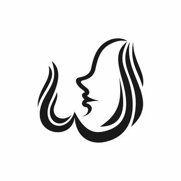 Woman Beauty Hair Salon - Vector Logo Icon