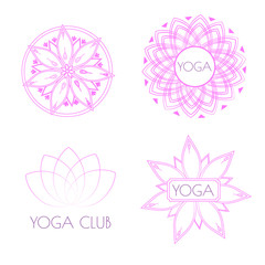 Vector boho yoga patterns