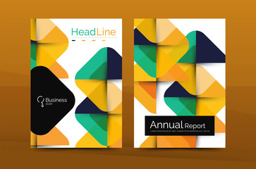 Business annual report cover design template