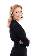 support phone operator, on white