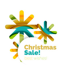 Geometric Christmas sale or promotion ad banner