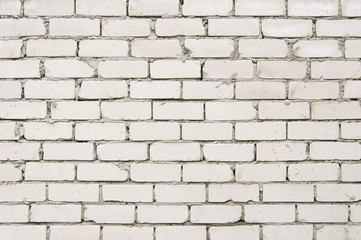 Old white brick wall background texture
