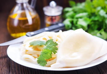 Boiled calamari squid