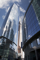 Low angle view of  skyscrapers