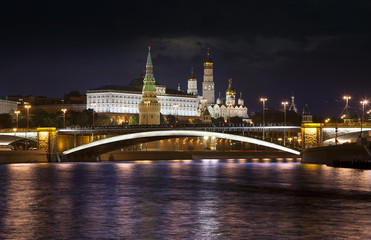 Fototapeta premium Night over the Moscow Kremlin