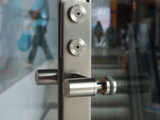 Glass fittings for frameless glass facades and walls.