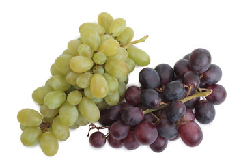 Fresh grapes on white background
