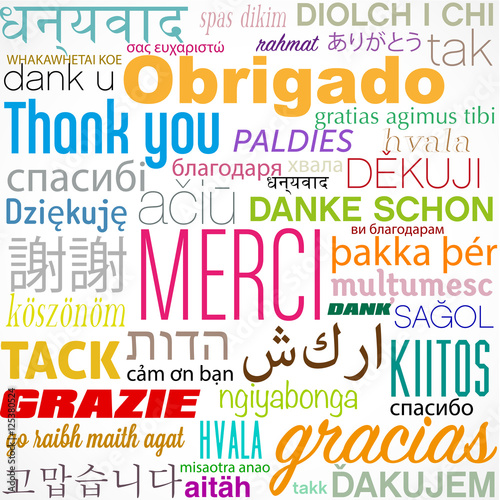 ""merci" en différentes langues" fichier vectoriel libre de droits sur la banque d