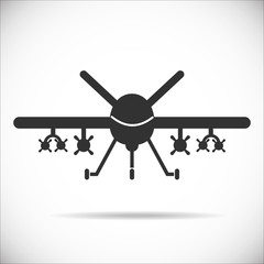 Airplane  Uav  icon  ,  plane vector illustration