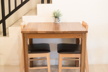 Interior of street coffee shop