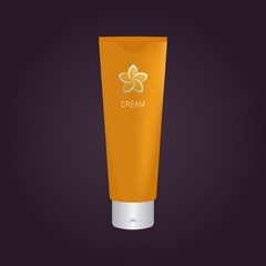 Cream packaging vector design template