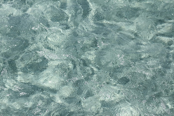 Glare on the flowing water