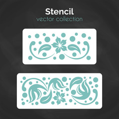 Stencil. Laser cuting template. Pattern for decorative panel.