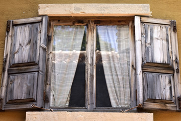 Wooden windows style old vintage