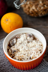 Orange and apple crumble
