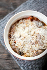 Orange and apple crumble