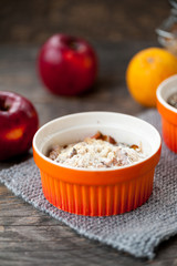 Orange and apple crumble
