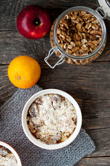 Orange and apple crumble