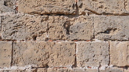 Sandstone bricks wall