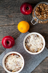 Orange and apple crumble