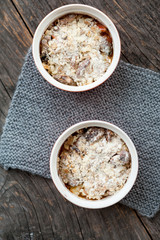 Orange and apple crumble