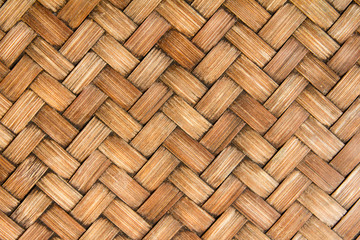 Closed up wooden wicker texture background - obrazy, fototapety, plakaty
